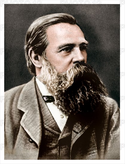 Friedrich Engels, German socialist and collaborator and supporter of Karl Marx, 1879. Artist: Unknown