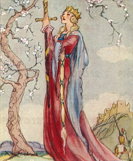 Queen Guinevere consort of King Arthur, 1937. Artist: Alexander K MacDonald