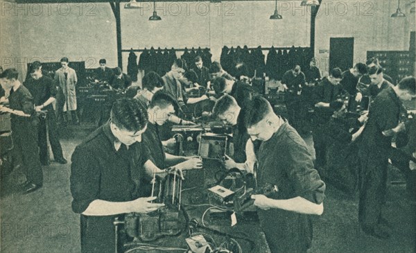 Wirless Operator Mechanics' Workshop, 1940. Artist: Unknown