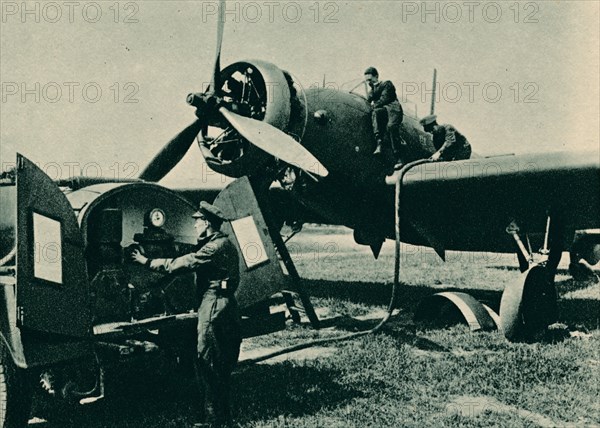 Refuelling a Wellesley Bomber, 1940. Artist: Unknown