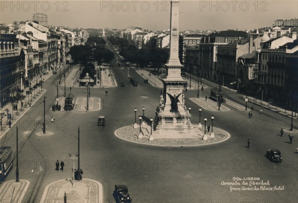 Avenida da Liberdade, Lisbon, Portugal, c1936. Artist: Unknown