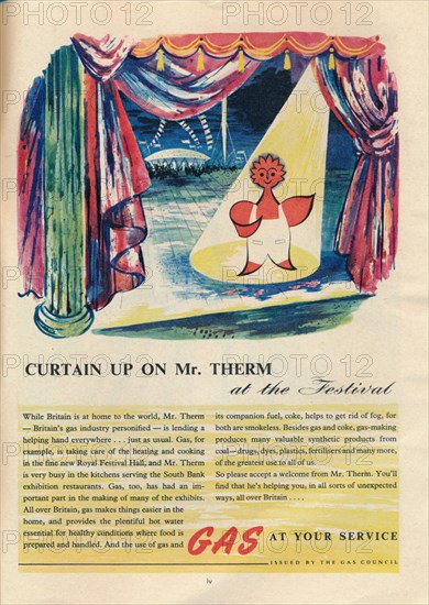 Curtain Up On Mr. Therm, 1951. Artist: Unknown