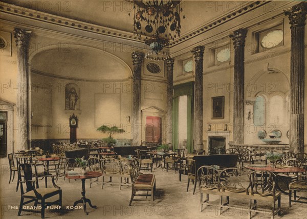 The Grand Pump Room, Bath, Somerset, c1925. Artist: Unknown