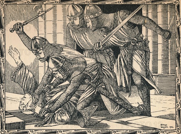 The Murder of Thomas A Becket, 1902. Artist: Patten Wilson
