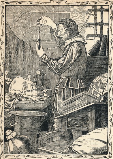 Guy Fawkes Preparing The Slow Match, 1902. Artist: Patten Wilson