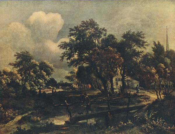 The Rustic Bridge, c17th century, (1909). Artist: Meindert Hobbema