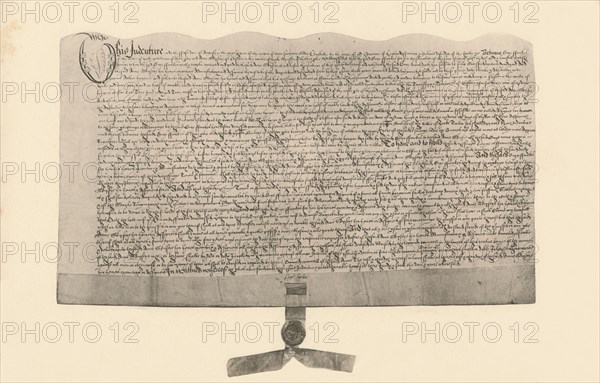 Indenture for the sale of land', signed by Guy Fawkes, (early 17th century), 1901. Artist: Unknown