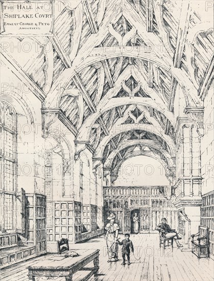 The Hall, Shiplake Court, 1898. Artist: Unknown