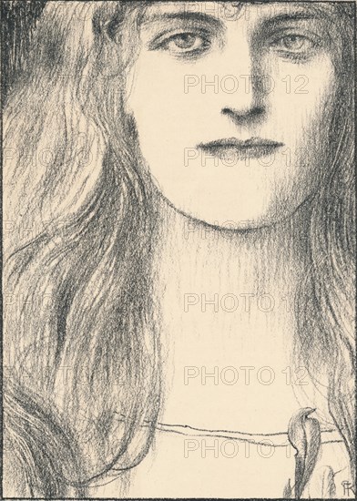 Une tete de face, 1898. Artist: Fernand Khnopff