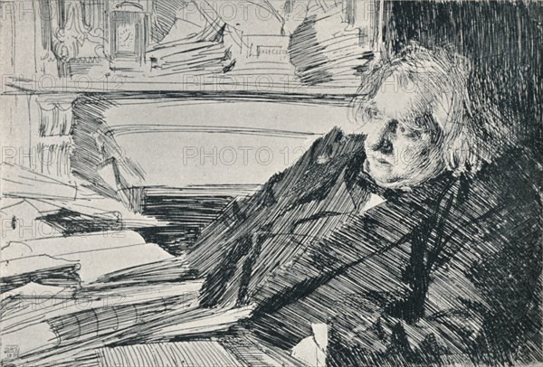 Joseph Ernest Renan (1823-1892), 1892, (1898). Artist: Anders Leonard Zorn