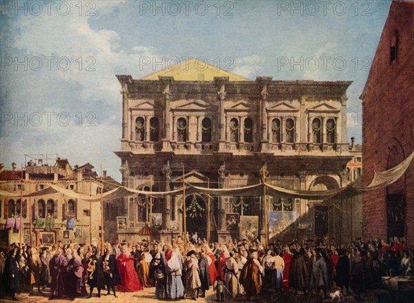 Venice: The Feast Day of Saint Roch, 1735, (1938). Artist: Canaletto