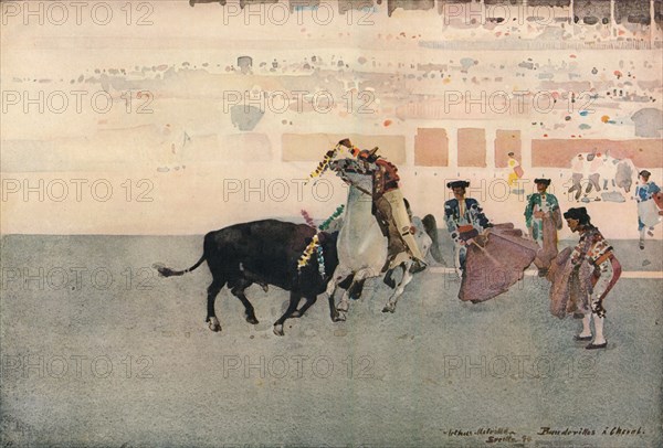 Picadors, Seville, 1893, (1906). Artist: Arthur Melville