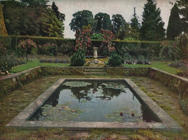 Enclosed Garden and Lily Pool at Gatton Park, Surrey, 1914. Artist: Unknown
