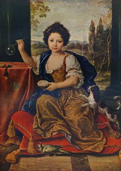 Louise Marie Anne de Bourbon, (1674-1681), illegitimate daughter of Louis XIV, c1680, (1911). Artist: Pierre Mignard