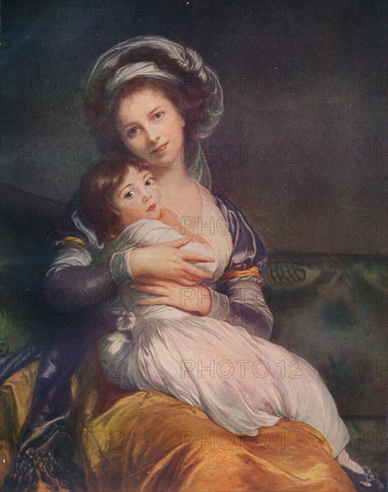 Louise Elisabeth Vigee Le Brun (1755-1842) with her daughter Jeanne-Lucie, 1786, (1911). Artist: Elisabeth Louise Vigee-LeBrun