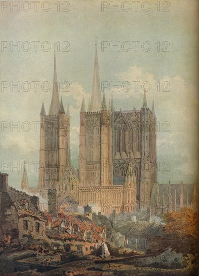 Lincoln Cathedral, 1794, (1921). Artist: Unknown