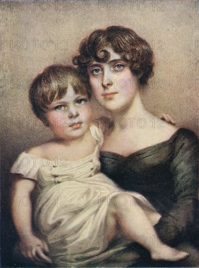 George Dacres Patterson & his mother, Eleanor Dacres Patterson, 1815. (1911). Artist: Unknown