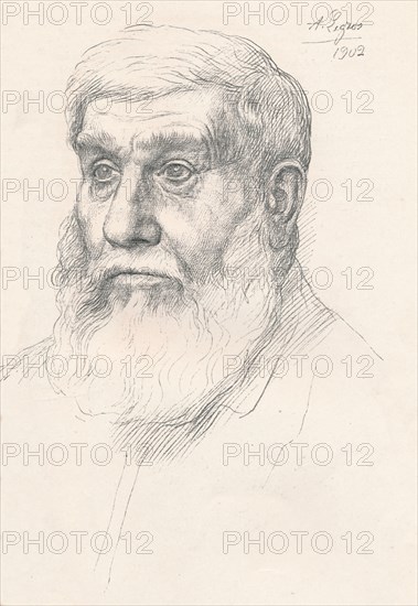 Head of a Peasant, 1902, (1903). Artist: Alphonse Legros