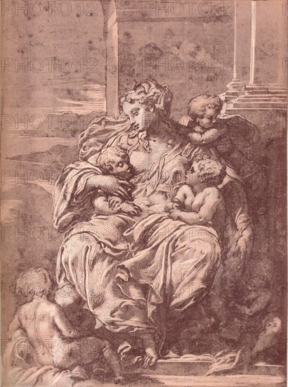 Charity, 16th century, (1903). Artist: Francesco Primaticcio