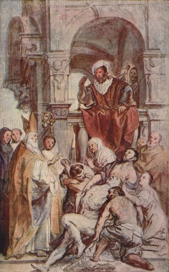 Saint Martin Healing a Possessed Man, c 17th century, (1903). Artist: Jacob Jordaens