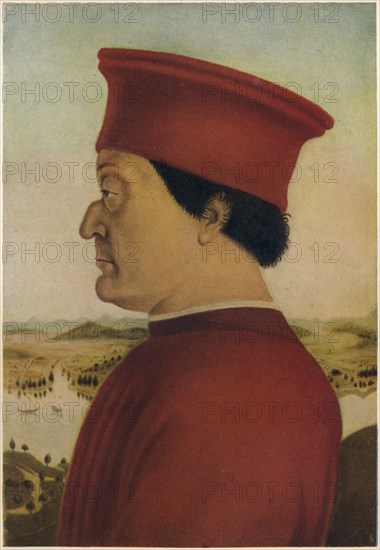 Fredrigo Di Montefeltro, Duke of Urbino, c1465. (1914). Artist: Piero della Francesca