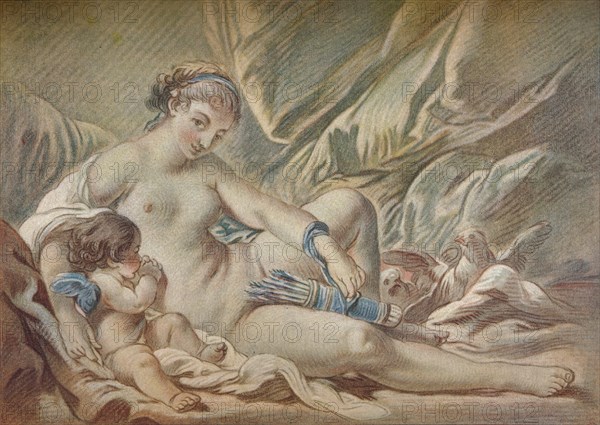 Venus and Cupid, 18th century, (1919). Artist: Louis Marin Bonnet