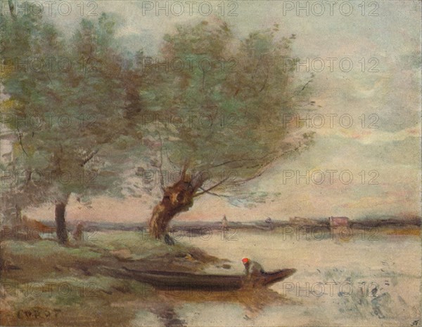 The Boatman, 1806-1875, (1906-7).  Artist: Jean-Baptiste-Camille Corot