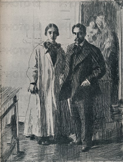 Mr. and Mrs. Atherton Curtis from the etching by Anders Zorn, c1880-1906, 1906. Artist: Anders Leonard Zorn