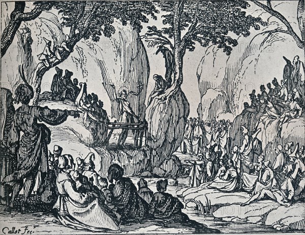 No. III. -St. John Preaching, 1635, (1924). Artist: Jacques Callot