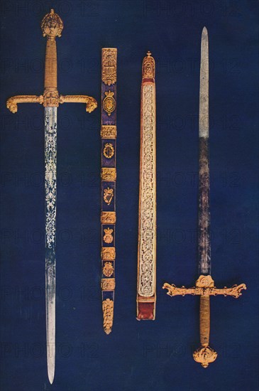 The Lord Mayor's Sword of State and Pearl Sword, 1916. Artist: Unknown