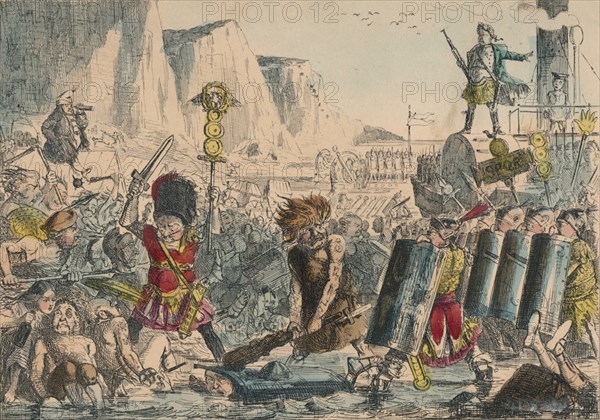 Landing of Julius Caesar, 1850. Artist: John Leech