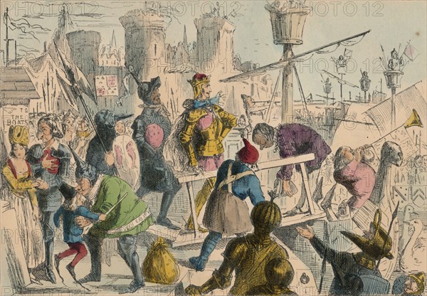 Embarkation of King Henry the Fifth at Southampton. A.D. 1415, 1850. Artist: John Leech