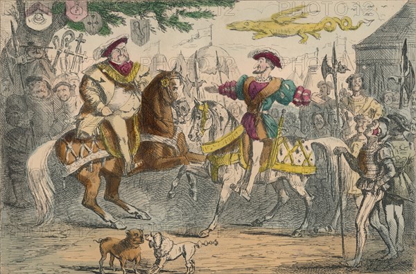 Henry VIII, meeting Francis I, 1850. Artist: John Leech