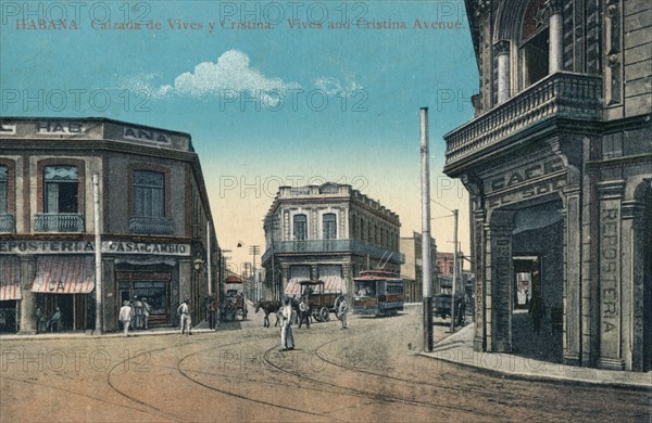 Habana. Cazada de Vives y Cristina. Vives and Cristina Avenue, Cuba, c1910. Artist: Unknown