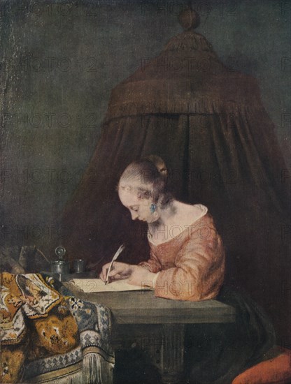 Woman Writing a Letter, c1655, (1938). Artist: Gerard Terborch II