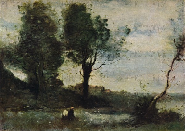 Wood Gatherers, c1865, (1913). Artist: Jean-Baptiste-Camille Corot