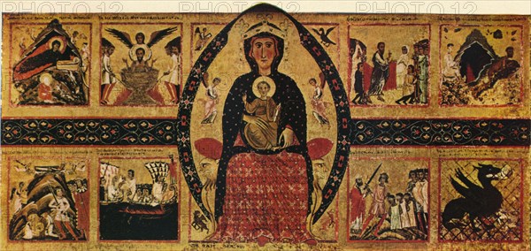 The Virgin and Child Enthroned, with Narrative Scenes, c1263, (1911). Artist: Margarito d'Arezzo