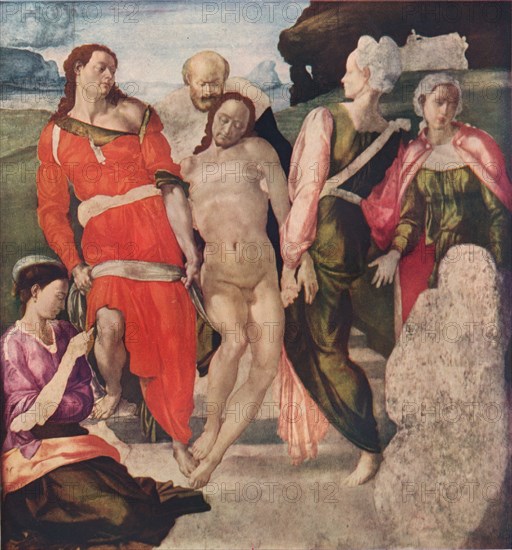 The Entombment, c1500, (1911). Artist: Michelangelo Buonarroti