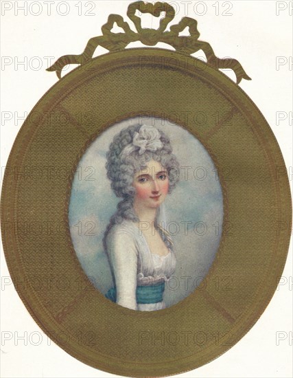 Miniature Portrait of Katherine, Lady Manners, Later Lady Huntingtower, 1787, (1907). Artist: Richard Cosway