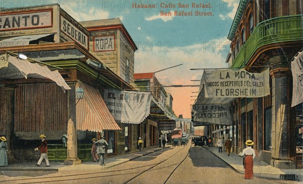 San Rafael Street, Havana, Cuba, c1910. Artist: Unknown