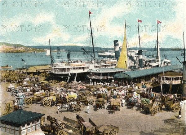 Muelle de Luz harbour with ferries, Havana, Cuba, 1904. Artist: Unknown