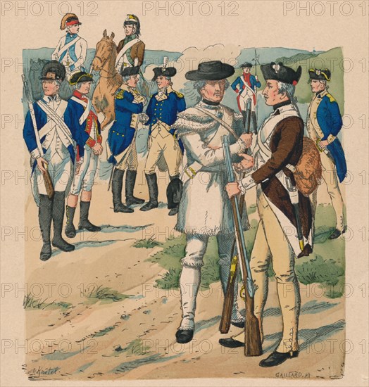 Vereinigte Staaten von Nord-Amerika, 1775-1783. Artist: Claude Ferdinand Gaillard