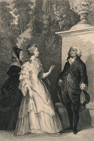Queen Marie Antoinette and Mirabeau, c1832. Creator: Charles W Sharpe.