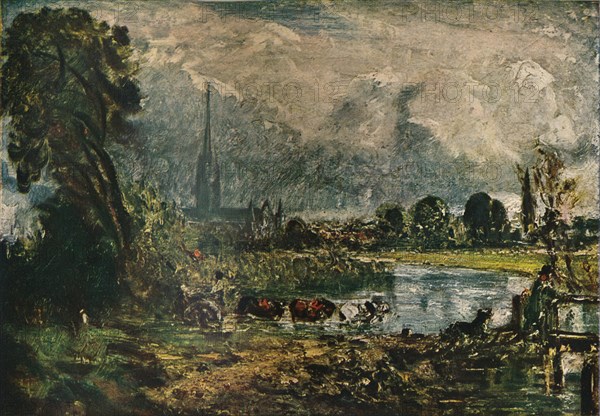 Salisbury Cathedral, c1829. (1911). Artist: John Constable