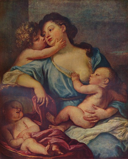 Portrait of a Lady and Three Children, 17th century, (1907). Artist: Sébastien Bourdon