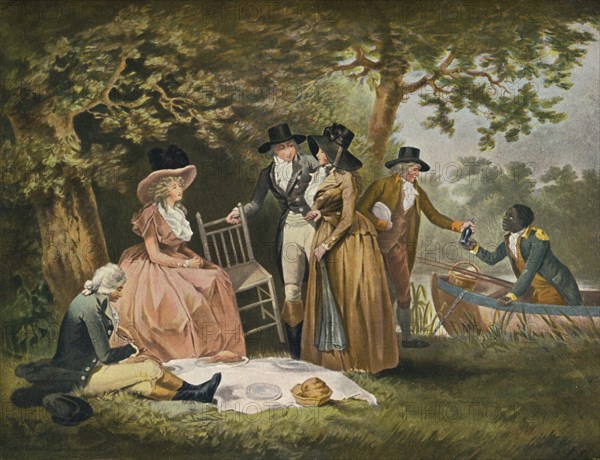 Anglers' Repast, 1789, (1902). Artist: William Ward