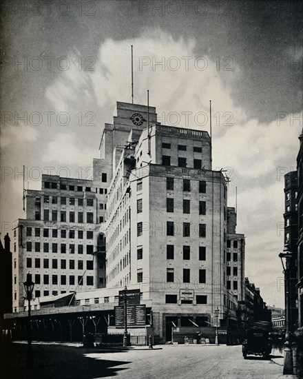 Nearing completion: The new Underground Railway offices, 1929. Artist: Unknown