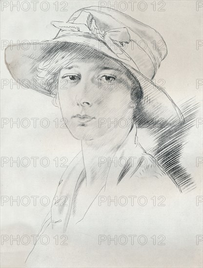 'Portrait study in pencil', c20th century (1932). Artist: William Newenham Montague Orpen.