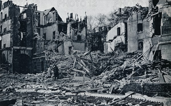 'Devastated buildings, from the inner Temple garden', 1941. Artist: Unknown.