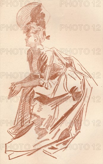 'Drawing in Sanguine', c1900 (1903-1904). Artist: Jules Cheret.